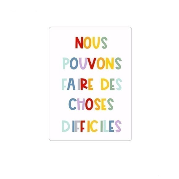 "We Can Do Hard Things" French Magnet - Picture 2 of 2